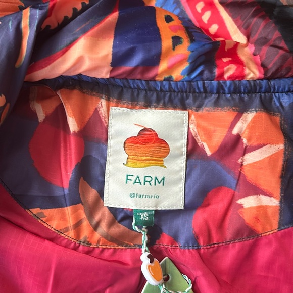 Farm Rio Patchwork Tapestry Crochet Puffer coat - Picture 6 of 9